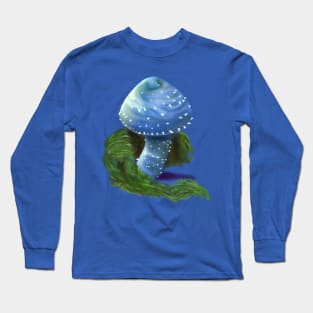 Blue Mushroom Long Sleeve T-Shirt